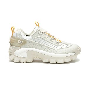 Beige Men's Caterpillar Intruder Mecha Sneakers | 928470-FEC