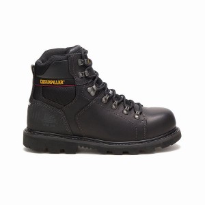 Black Men's Caterpillar Alaska 2.0 Steel Toe Work Boots | 846321-MGE