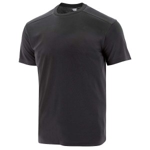 Black Men's Caterpillar Coolmax Short Sleeve Tee T-Shirt | 201897-NLO