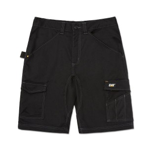 Black Men's Caterpillar Essential Stretch Shorts | 709236-OFD