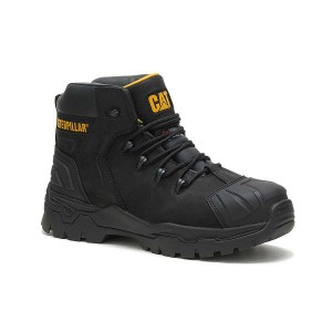 Black Men's Caterpillar Everett Composite Toe S3 Waterproof CI HRO SRC Work Boots | 687943-CXI