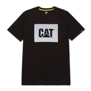 Black Men's Caterpillar Graphic Tee T-Shirt | 132679-WSJ