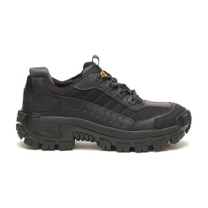 Black Men's Caterpillar Invader Steel Toe Work Shoes | 523648-PNJ