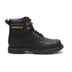 Black Men's Caterpillar Second Shift Work Boots | 416279-FZL