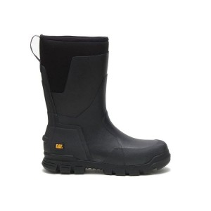 Black Men's Caterpillar Stormers 11" Rubber Boots | 964213-CQM