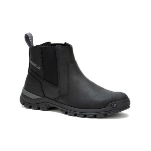 Black Men's Caterpillar Threshold Chelsea Boots | 069751-KUQ