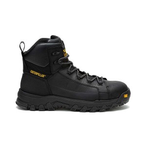 Black Men's Caterpillar Threshold Rebound Waterproof Composite Toe Work Boots | 470281-OWA