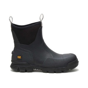 Black Women's Caterpillar Stormers 6" Rubber Boots | 247109-OKZ