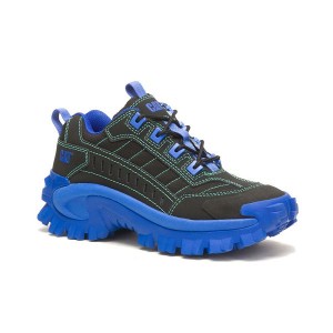 Black / Blue Men's Caterpillar Intruder Supercharged Sneakers | 965378-LJS