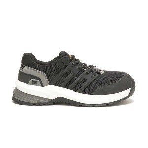 Black / Grey Women's Caterpillar Streamline 2.0 Composite Toe Work Shoes | 592308-FBH