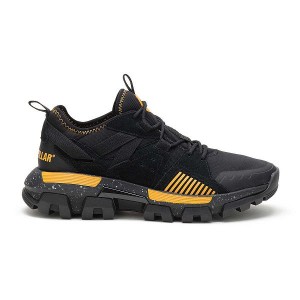 Black / Yellow Men's Caterpillar Raider Sport Sneakers | 829371-UPW