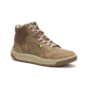 Brown Men's Caterpillar Apa Cush Mid Boots | 720935-VTO