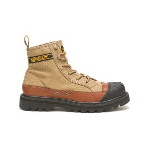 Brown Men's Caterpillar Cat Footwear x Nigel Cabourn Omaha Boots | 764583-MEB