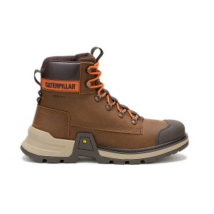 Brown Men's Caterpillar Colorado Expedition Waterproof Boots | 573984-ECD