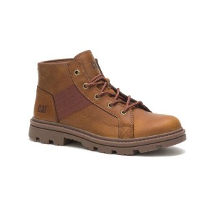 Brown Men's Caterpillar Evident Mid Boots | 286091-THR