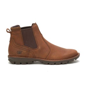 Brown Men's Caterpillar Excursion Boots | 631742-ZJX