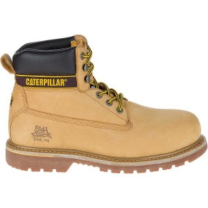 Brown Men's Caterpillar HOLTON SB E FO HRO SRC Work Boots | 314758-COK