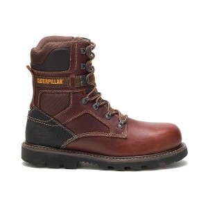 Brown Men's Caterpillar Indiana 2.0 Steel Toe Work Boots | 876549-OTJ