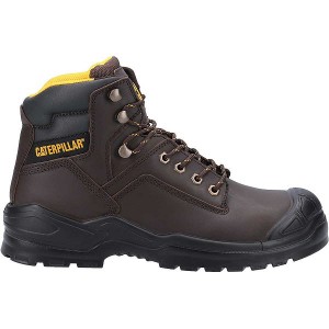 Brown Men's Caterpillar Striver Bump Steel Toe S3 SRC Work Boots | 876042-VLU