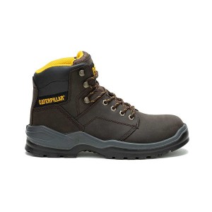 Brown Men's Caterpillar Striver Steel Toe Work Boots | 312658-PIR