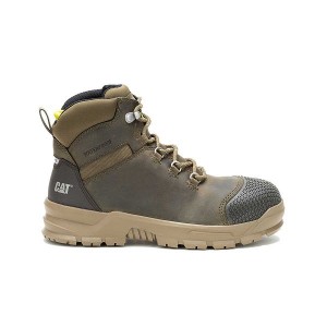 Brown Women's Caterpillar Accomplice X Waterproof Steel Toe Work Boots | 253094-EBV