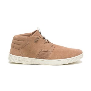 Brown Women's Caterpillar CODE Pause Mid Sneakers | 253690-VSN