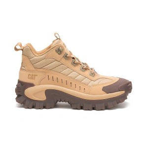 Brown Women's Caterpillar Intruder Mid Sneakers | 187426-DJR