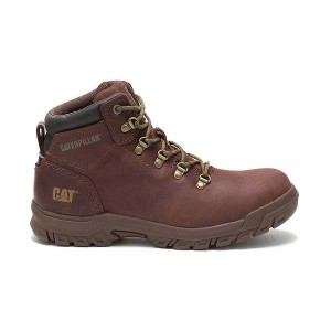 Brown Women's Caterpillar Mae Steel Toe Waterproof Work Boots | 736591-GSO