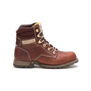 Brown Women's Caterpillar Paisley 6" Work Boots | 564923-HLZ