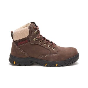 Chocolate Women's Caterpillar Tess Steel Toe Work Boots | 435781-DCV