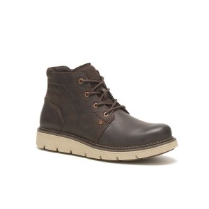 Coffee Men's Caterpillar Covert Mid WP Boots | 472836-FTO