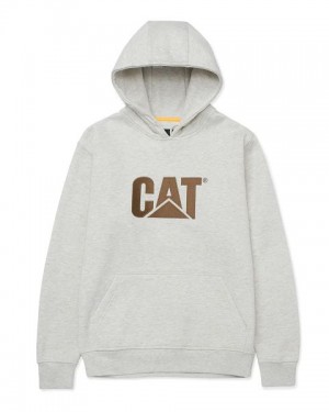 Cream Men's Caterpillar Trademark Hoodie | 196340-DWC