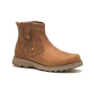 Dark / Beige Men's Caterpillar Evander 2.0 Chelsea Boots | 786345-TXS