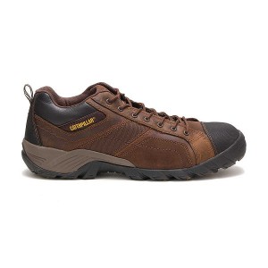 Dark / Brown Men's Caterpillar Argon Composite Toe Work Shoes | 697530-UGE