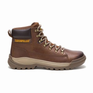 Dark / Brown Men's Caterpillar Brawn Boots | 163508-IKC