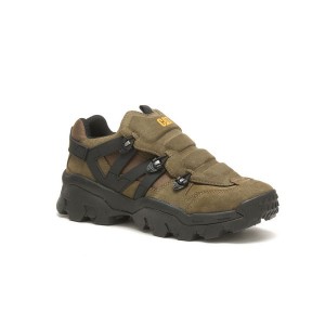 Dark / Olive Men's Caterpillar Alpha Sneakers | 604287-MXA