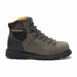 Green Men's Caterpillar Alaska 2.0 Steel Toe Work Boots | 271458-KOW