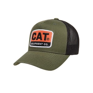 Green / Black Men's Caterpillar Cat Equipment 110 Caps | 351692-THV