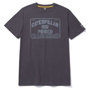 Grey Men's Caterpillar Caterpillar Power Tee T-Shirt | 653190-ZSA