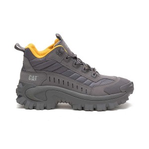 Grey Men's Caterpillar Intruder Mid Sneakers | 167253-PVG