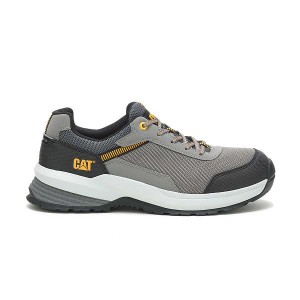 Grey Men's Caterpillar Streamline 2.0 Mesh Composite Toe Work Shoes | 548976-WRY