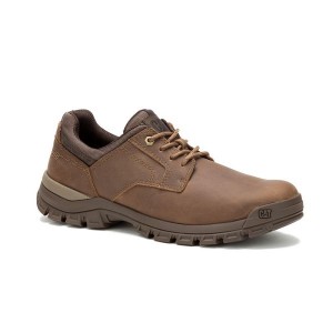 Light / Brown Men's Caterpillar Threshold Lace Low Casual Shoes | 725014-PSL