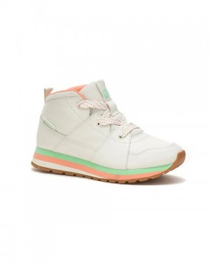 Light / Grey Women's Caterpillar Ventura Mid Elevated Sneakers | 809643-VCF