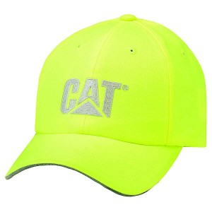 Light / Yellow Men's Caterpillar Hi-Vis Trademark Caps | 930586-HBG