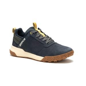 Navy Men's Caterpillar Hex Ready Lo Sneakers | 023916-YEP