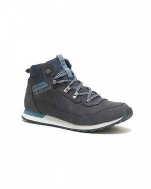 Navy Men's Caterpillar Ventura Hiker Hi Sneakers | 356287-HGZ