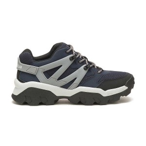 Navy Women's Caterpillar Reactor Refresh Sneakers | 152490-QDB