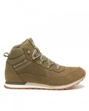 Olive Men's Caterpillar Ventura Hiker Hi Sneakers | 213467-WFM