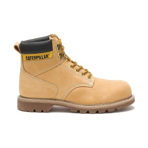 Orange Men's Caterpillar Second Shift Steel Toe Work Boots | 612973-YZQ