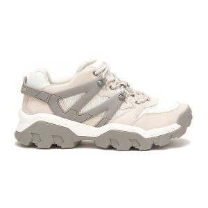 White Men's Caterpillar Reactor Sneakers | 582431-UXR